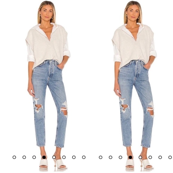 Agolde Fen High Rise Relaxed Taper Jeans in Wander 24 - Picture 3 of 13